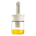 Silicone Baking Pan Oil Dispenser With Adjustable Brush 2 In 1 Glass
