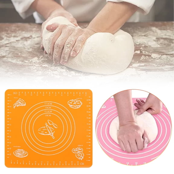 Silicone Baking Pastry Dough Mat 40x28In Extra Large Cookie Bread Rolling Mats Sheet, Nonstick Kitchen Counter Kneading Board, Thick Reusable Pie Cookies Pizza Fondant Making Matt with Measurement