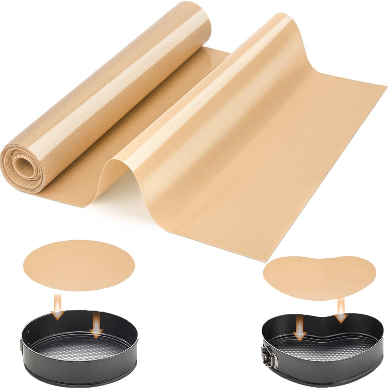 Silicone Baking Sheet,Bexikou Free Cutting Non-Slip Pastry Mat,Non-Stick Baking Mat Roll,Heat Resistant Silicone Pastry Mat Dough Rolling Mat, Silicone Oven Liner for Kitchen Baking-11.8in*6FT