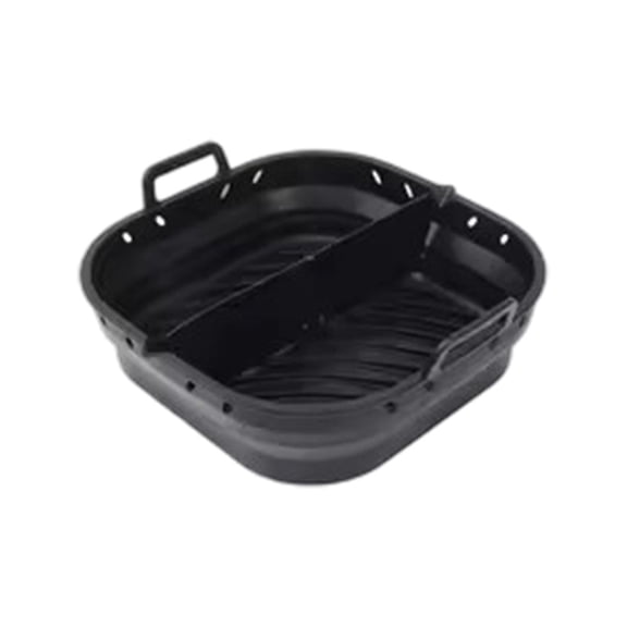 Silicone Baking Tray For Air Fryer Foldable With Oil Spout 23*22 *6Cm