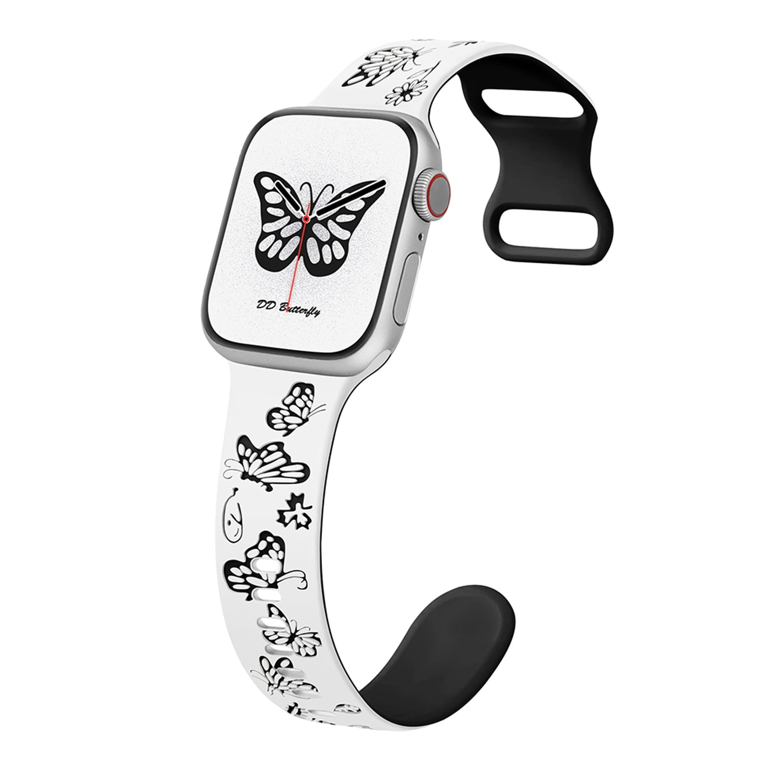 NEW Butterfly Floral Apple Watch Band Amazon.com: 2 Pack Floral Engraved Strap for Apple Watch  main image 2