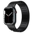 thumbnail image 1 of Silicone Bands for Apple Watch Bands 40mm 44mm 41mm 45mm 42mm 38mm ,Adjustable Sport Silicone with Hole Design Bracelet Wristbands for Apple Watch Series 7 45 mm Series 8 3 4 5 SE 6 Band, 1 of 9