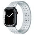 thumbnail image 1 of Silicone Bands for Apple Watch Bands 40mm 44mm 41mm 45mm 42mm 38mm ,Adjustable Sport Silicone with Hole Design Bracelet Wristbands for Apple Watch Series 7 45 mm Series 8 3 4 5 SE 6 Band, 1 of 9
