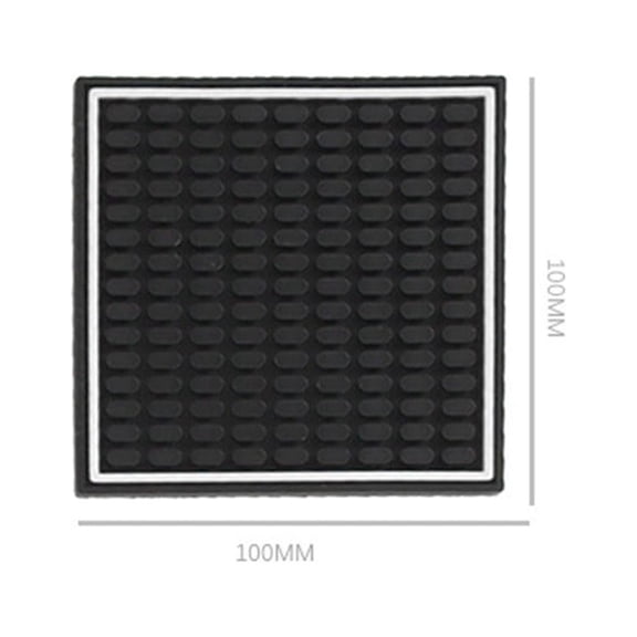 Silicone Bar Mat Non-Slip Drip Tray Countertop Spill Mats,For Coffee Maker Glass Cup Kitchen Service,Black(10 * 10CM)