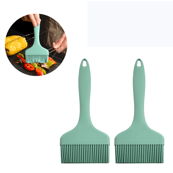 Silicone Barbeque Oil Brush Heat Resistant Food Grade Long Handle Reusable Hanging Hole BBQ Sauce Brush Kitchen Supplies