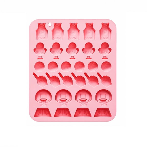 Silicone Basketball Molds with Basketball Trophy Hoop, Nonstick Basketball Sport Theme Molds for Cake Decoration, Cupcake Topper, Chocolate, Candy, Ice cube, Jello