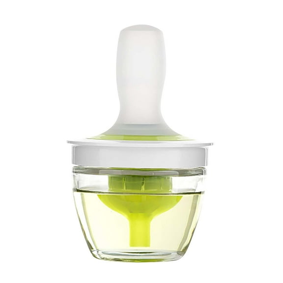 Silicone Basting Brush Set, Glass Jar, Non-Stick, for Kitchen Barbecue, Frying Baking