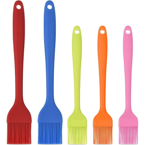Silicone Basting Pastry Brushes Set, Heat Resistant Brushes Spread Oil Butter Sauce for BBQ Grill Barbeque Kitchen Baking Cooking Pastries