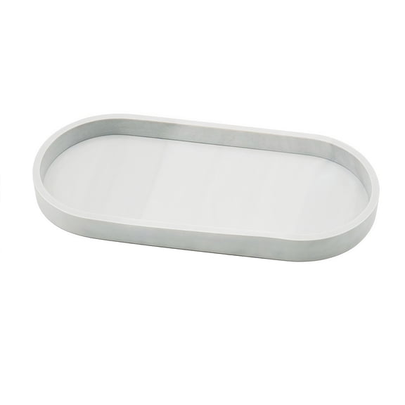 Silicone Bathroom Vanity Tray Soap Dispenser Countertop Storage Plate Holder
