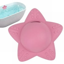Silicone Bathtub Overflow Drain Cover with Suction Cups, Non-Slip Bath Drain Plug Stopper, Water Block for Spa, Pink