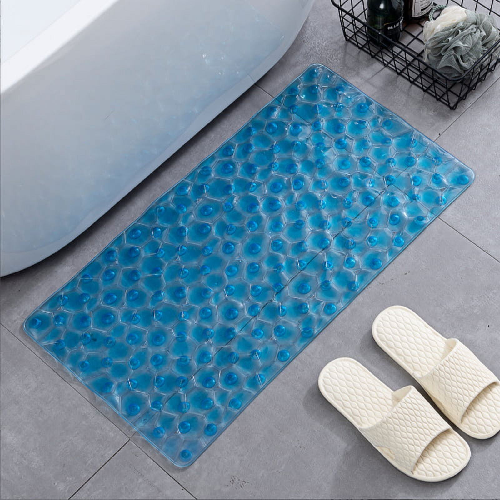 Silicone Bathtub & Shower Mat, 14X28 Inch Non Slip Tub Mats with Strong