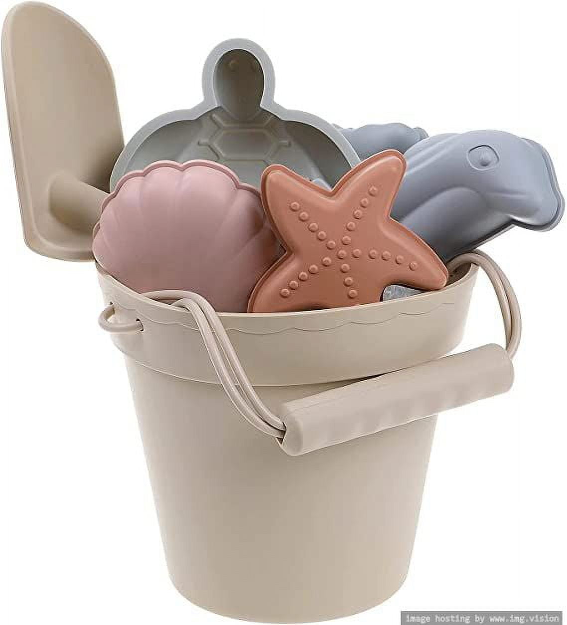 Foldable Bucket with Handle Lightweight Reusable Parent-child Interaction Portable Toy Accessories Collapsible Bucket Toy Baby Sandbox Toy for Boys
