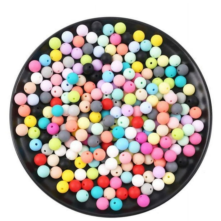 Baby Teether 150pcs 15mm Silicone Teething Beads Round Loose