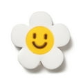 thumbnail image 1 of Silicone Beads Flower with Face White 30x31x8.5mm Hole: 3mm, 1 of 3