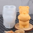 thumbnail image 1 of Silicone Bear Candle Moulds , 3D Halloween Candle Molds, Ghost Silicone Mold for Epoxy Resin, Candle, Handmade Soap, Halloween Decor, 1 of 5