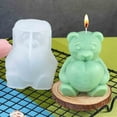 thumbnail image 1 of Silicone Bear Candle Moulds , 3D Halloween Candle Molds, Ghost Silicone Mold for Epoxy Resin, Candle, Handmade Soap, Halloween Decor, 1 of 5