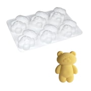 Silicone Bear Mold for Muffins Cupcakes Nonstick Puddings Chocolate Baking Mould Heat Resistant Bakewares Kitchen Tool