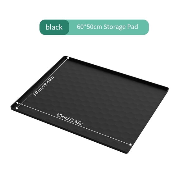 Silicone Bedside Mat for Toilets Protects Floors from Spills with Raised Edges