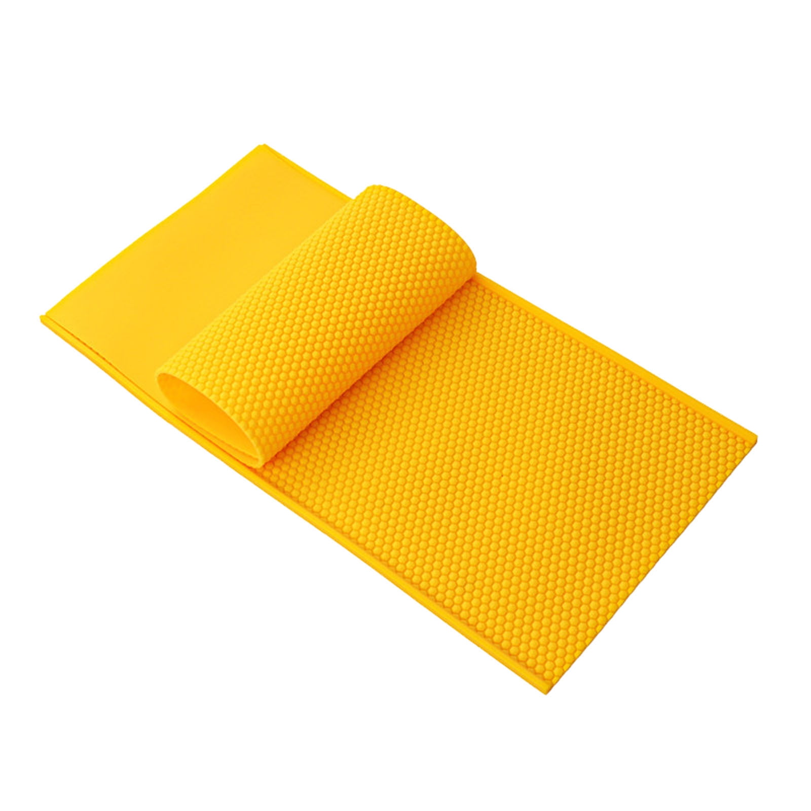 Silicone Beeswax Foundation Press Mold with Honey Scraper, 5.4mm Honeycomb 2 Sheets Non-Stick Reusable for Beekeeping and Candle Making Supplies (Yellow)