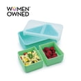 thumbnail image 1 of Melii Silicone Bento Box Food Storage Container with Removable Compartments, Blue Mint, 23.6oz/700ml, 1 of 8