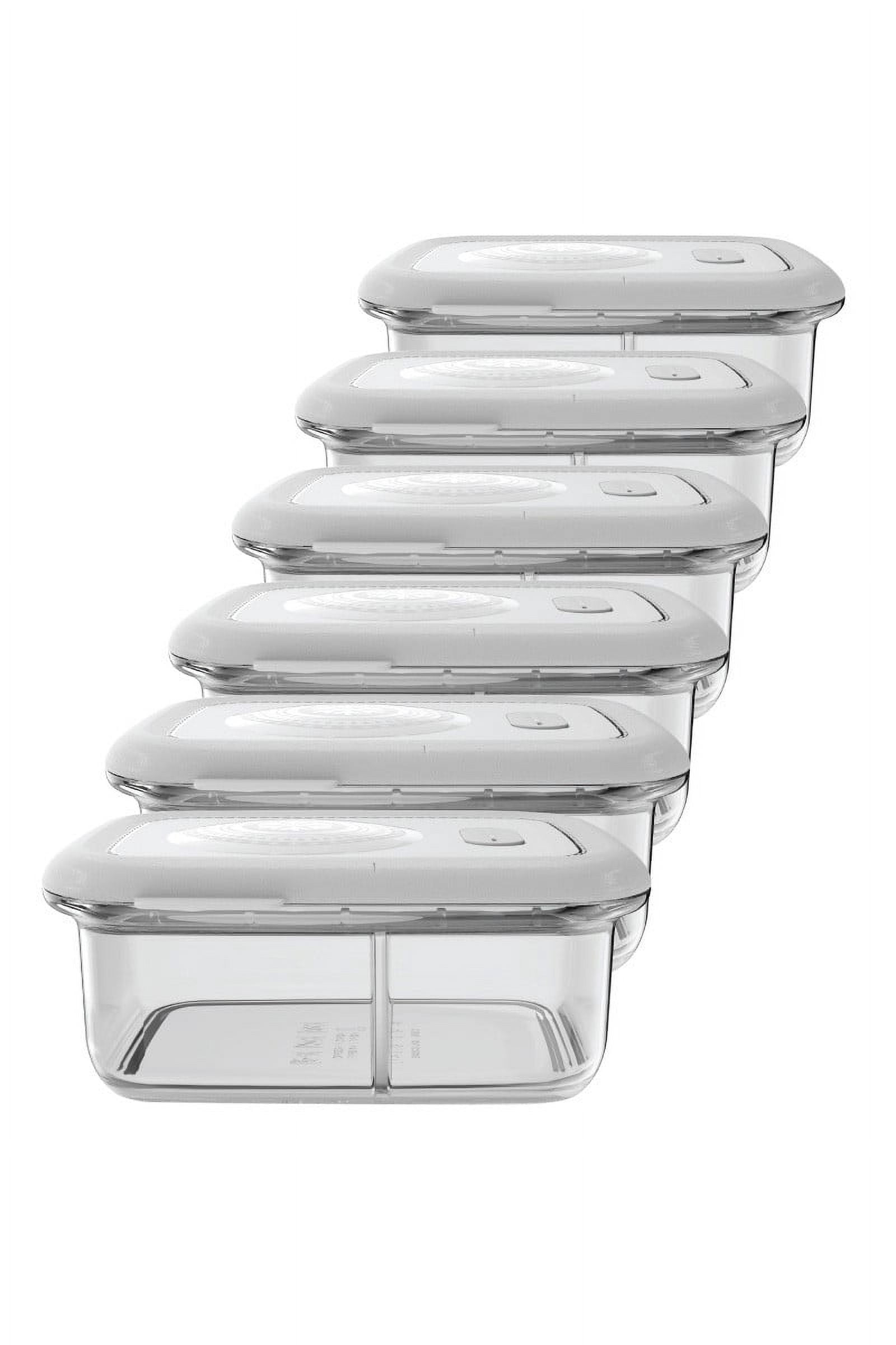Silicone Bento Lunch Box - 900ml - Grey - Pack of 6