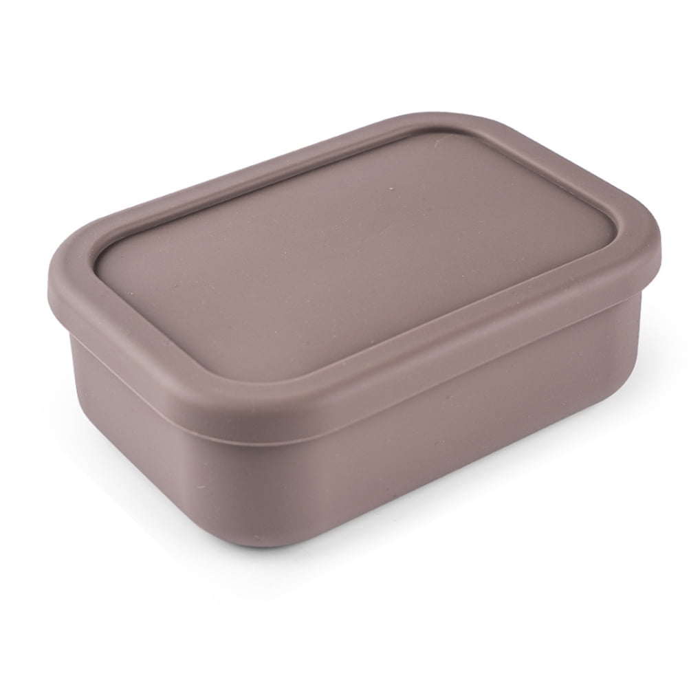 Silicone Bento Lunch Box Portable Reusable 3 Compartment Microwaveable ...