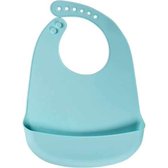 Silicone Bibs For Babies- BPA-Free Waterproof Bib With Pocket- Dishwasher Safe Feeding Bib With Food Catcher