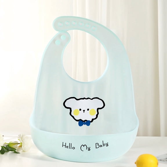 GOLDCOLIN Silicone Bibs for Babies & Toddlers,Soft Adjustable Bibs with Pocket Food Catcher for Baby Girl,Boy