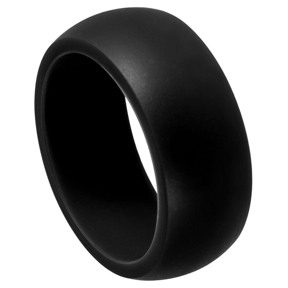 Silicone Black Band Ring, Size 11