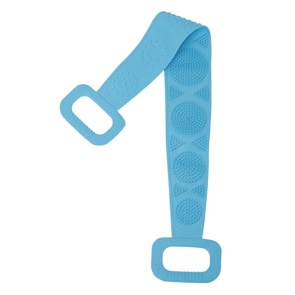 Silicone Body Scrubber Bath Brush, Exfoliating Shower Brush Bath Belt With Extra Long Strip And Handle For Easy Back Exfoliating