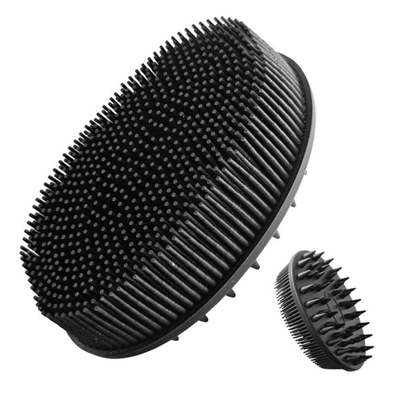 Silicone Body Scrubber - Dual-Sided Silicone Loofah for Shower, Brush Handheld and Scalp Massager Shampoo Brush Body Scrubber for Men & Women