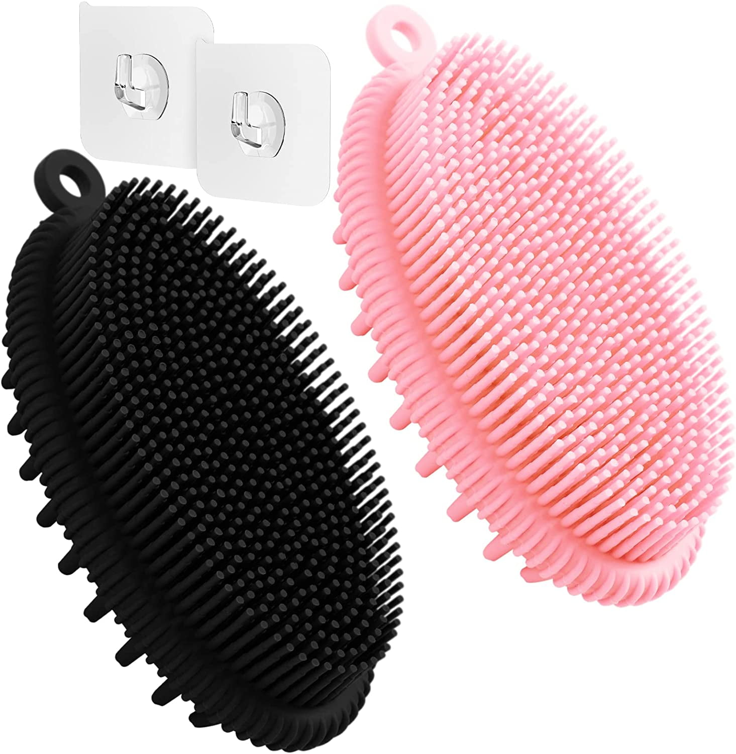Silicone Body Scrubber, Gentle Body Brush, 2 in 1 Shower & Scalp