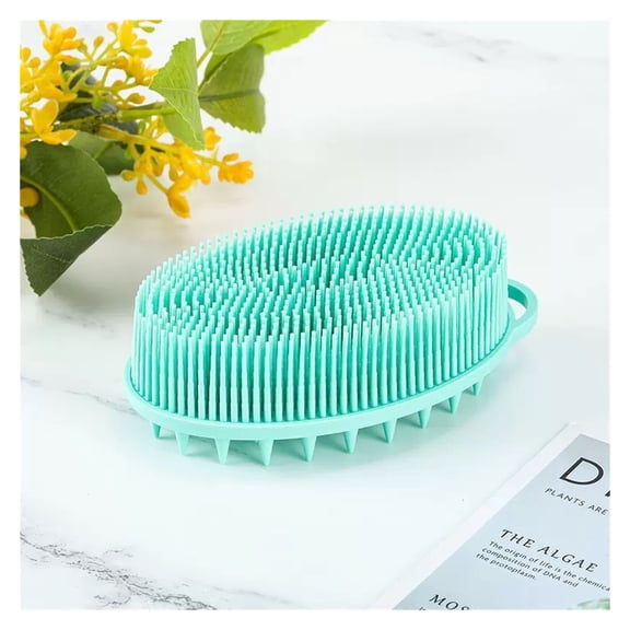 Silicone Body Scrubber  Gentle Shower Brush & Loofah Alternative  Silver-Infused Options  Fast-Drying, Hygienic, BPA-Free Silicone Body Exfoliator for Sensitive Skin, Men & Women
