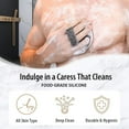Silicone Body Scrubber Loop Loofah For Gentle Exfoliating Lathering