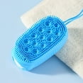 thumbnail image 1 of Silicone Body Scrubber Shower Exfoliating Scrub Sponge Bubble Bath Brush Massager Skin Cleaner Cleaning Pad Bathroom Accessories, 1 of 13