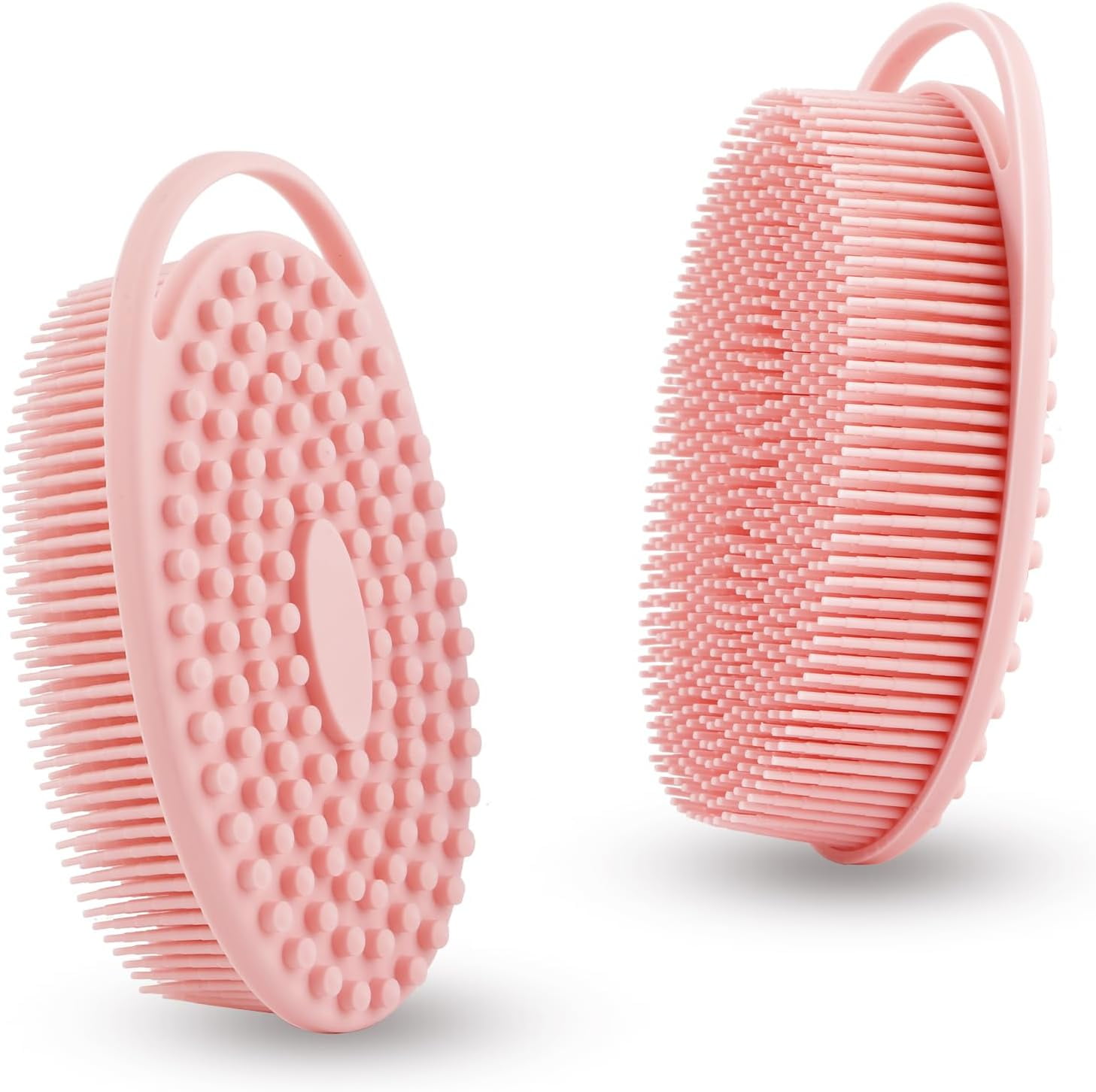 Silicone Body Scrubber Shower, Silicone Loofah 2 in 1 Bath and Shampoo ...