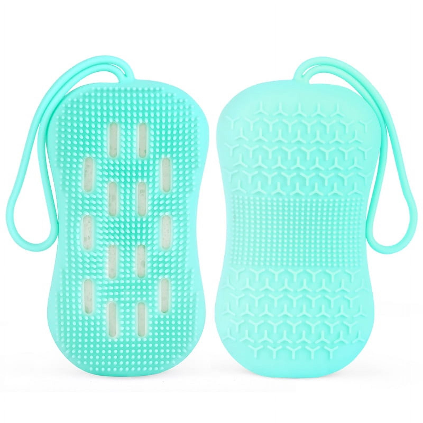 Silicone Body Scrubber Silicone Soap holder Pouch Body Exfoliator Scrubber Brush for Bath or Shower Body Scrubber for Bar Soap