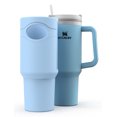 thumbnail image 1 of Silicone Boot Skin for Stanley 40oz Tumbler with Handle - Protective Full Sleeve for Quencher Adventure Cup, Bumper Case with Featured Logo Silicone Sleeve only (Blue), 1 of 10