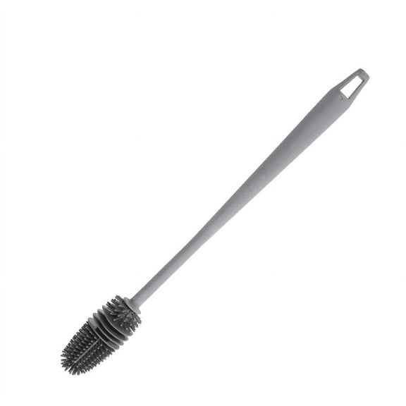 Silicone Bottle Brush Long Handle Flexible Scrubber for Water Bottles Wine Glasses Cups Cleaning with Reinforced Handle 360 Degree Cleaning Brush Durable TPR Material