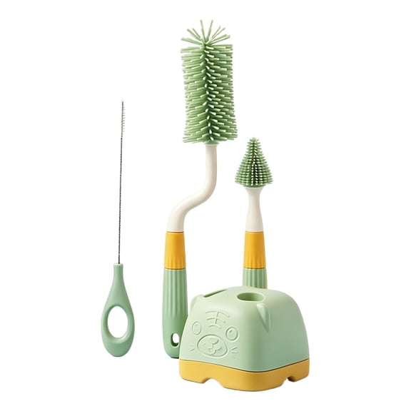 Silicone Bottle Brush Set With Storage Holder Multipurpose Cleaner For Bottles Cups Sport Bottles Thermoses