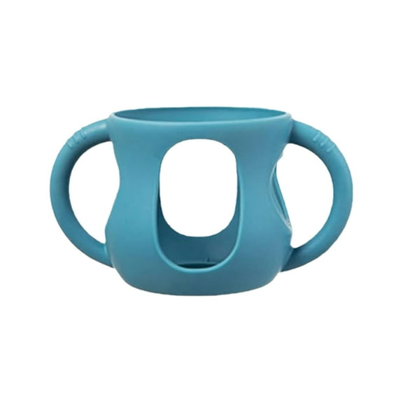 Silicone Bottle Handles,Easy Grip Removable Handles for Bottle to Sippy Cup Transition,Silicone Sleeves for Bottles,Anti Breakage Bottle Holder with Handle,Bottle Holder Hands Free,1PC,4.3"x2.5"
