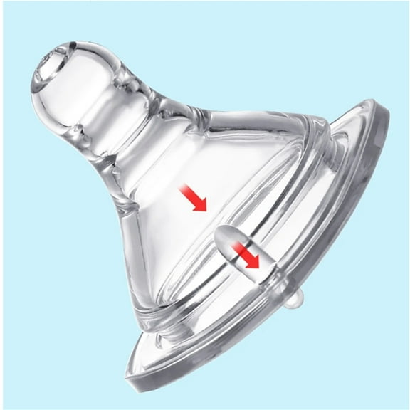 Silicone Bottle Nipple Slow Flow For Bottles With Wide And Standard Caliber For Home And Travel