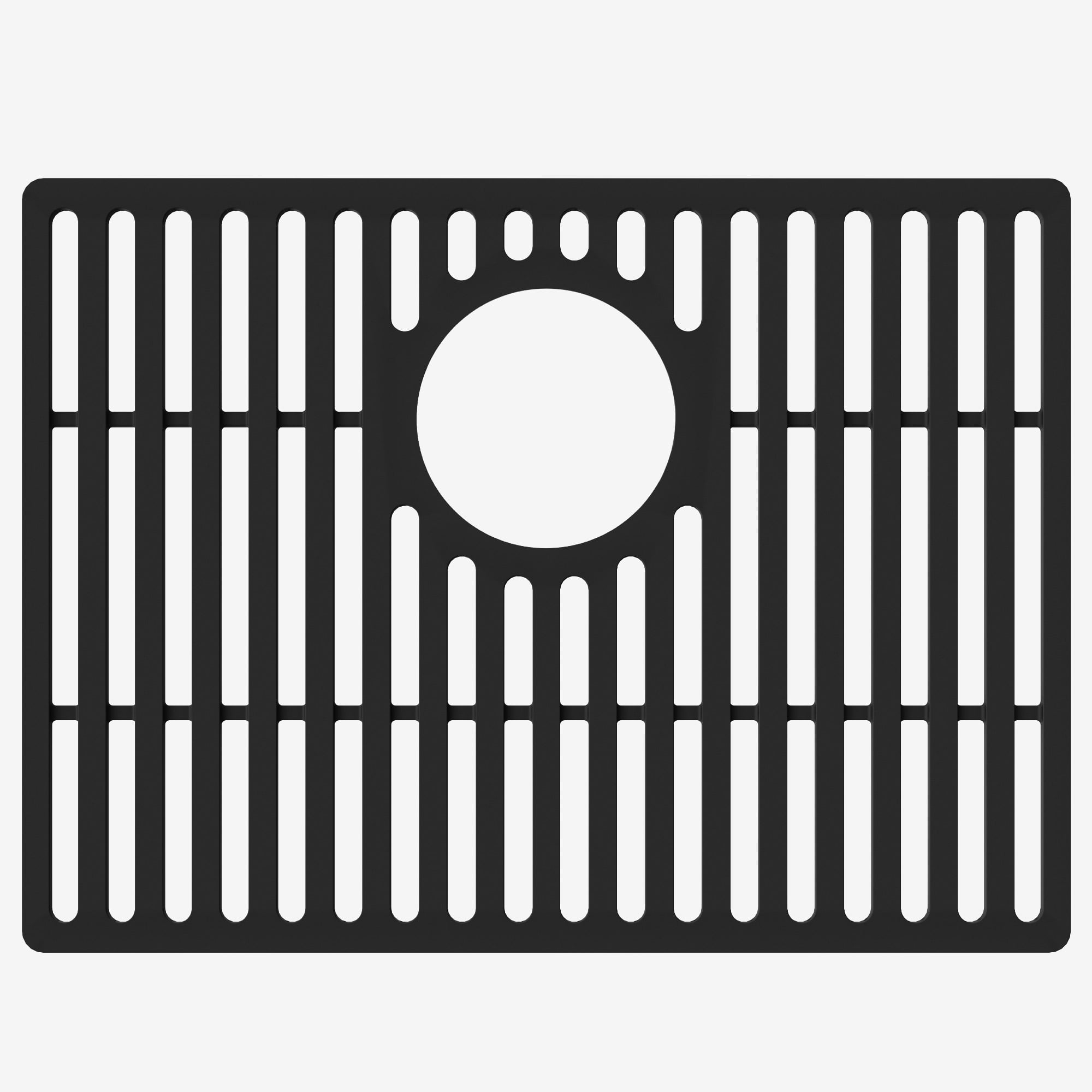Silicone Bottom Sink Grid for Single Bowl Kitchen Sink in Matte Black Walmart