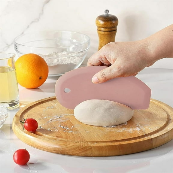 Silicone Bowl Scraper Flexible Curved Edge Food Grade Bench Dough Scraper Heat Proof Kitchen Pan Scraper