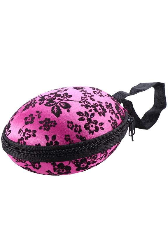 Bra Storage Travel Case with Hand Strap and Zipper Closure, Multi-Color Portable Organizer for Lingerie