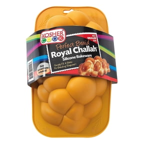 Silicone Braided Challah Pan - Small - Perfect Challah Bread Braid Baking Mold, No Shaping Required - Small - By The Kosher Cook