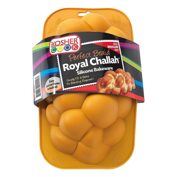 Silicone Braided Challah Pan - Small - Perfect Challah Bread Braid Baking Mold, No Shaping Required - Small - By The Kosher Cook