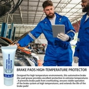 Silicone Brake Lubricant Grease for Automotive Brake Systems, High-Temp Resistant Non-Corrosive Brake Fluid & Assembly Lubricant for Cars, Trucks, Vehicle Maintenance