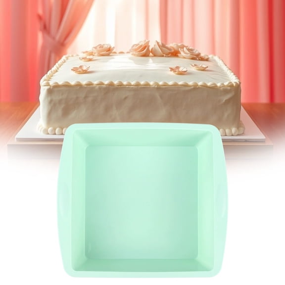 Silicone Bread Cake Tray, Rvkxad Food Grade Silicone Chiffon Cake Pan, Non-Stick Easy Release Oven Safe Baking for Bread Qifeng Cake, Green