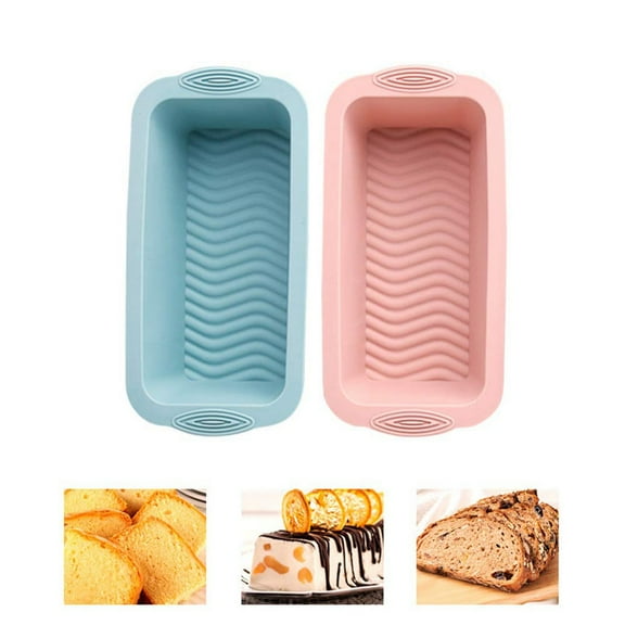 Silicone Bread Loaf Pan Mold 2-Pack , Rectangular Non-Stick Baking Loaf Tin, for Baking Banana Bread, Meat Loaf, Pound Cake,Cheesecake Bakeware for Home Kitchen